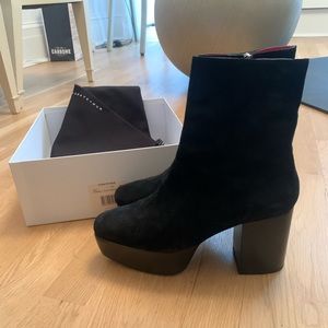 Dorateymur black suede boots size 38 brand new